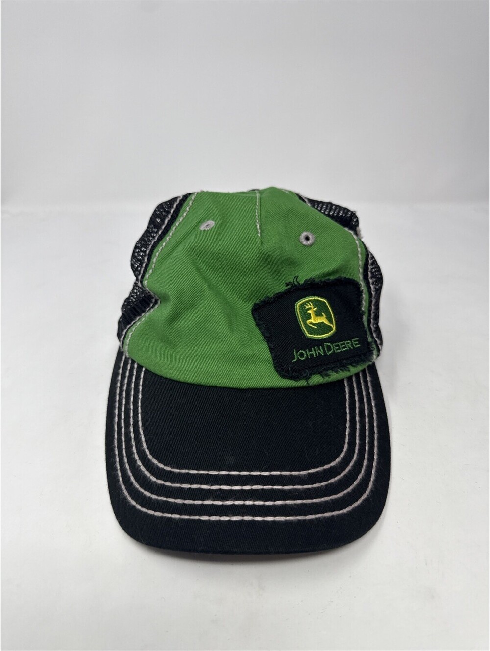 John Deere Baseball Hat, Green/Black Embroidered logo and adjustable Hat